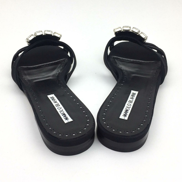 MANOLO BLAHNIK Iluna Buckle Slide Sandal sz 9.5 - Picture 6 of 16